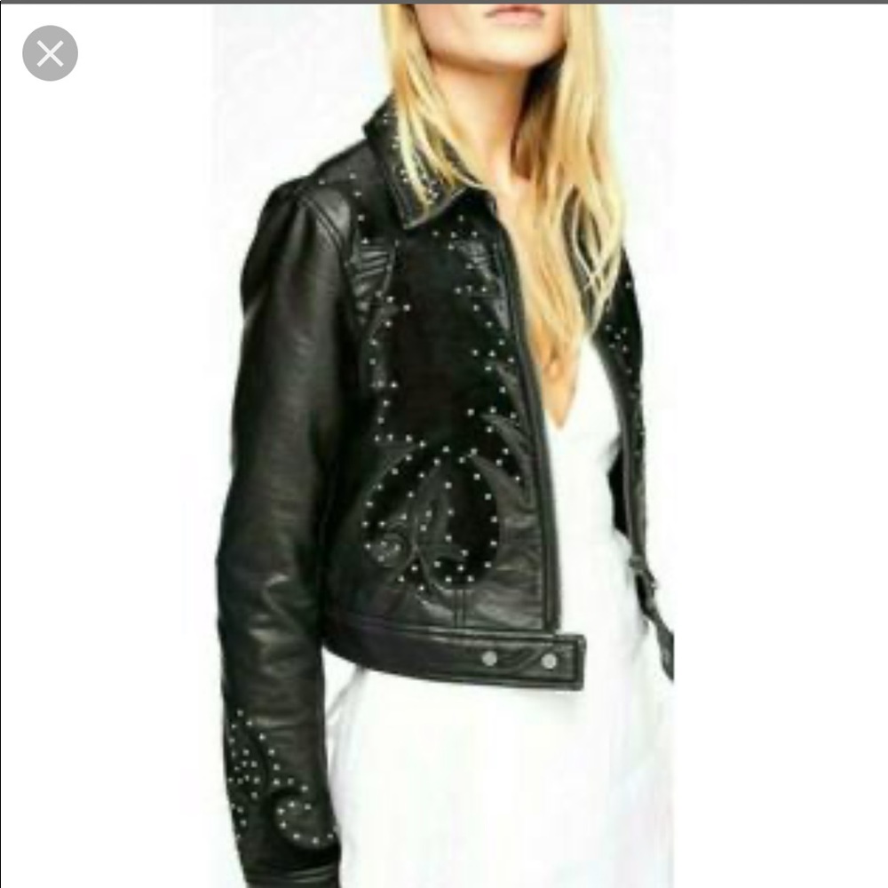 Memphis Studded Vegan Jacket SZ S